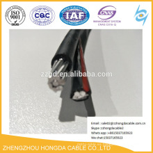 Cable de aluminio 2 * 2 awg cable conductor de aluminio XLPE insultado